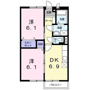 センターベルA【1階】の間取り