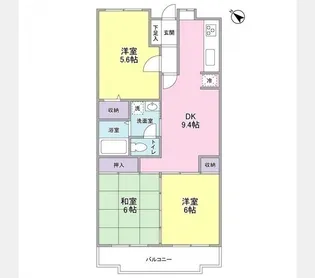 ファミール東川口【5階】の間取り