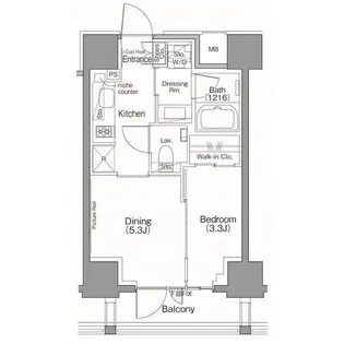 東京都港区南青山7【マンション】の間取り