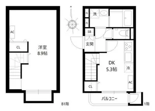 東京都大田区北千束3【マンション】の間取り