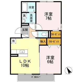 広島県広島市佐伯区坪井2【アパート】の間取り