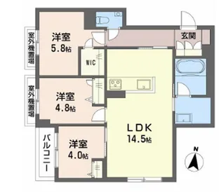 ゼーゲンハウス【2階】の間取り