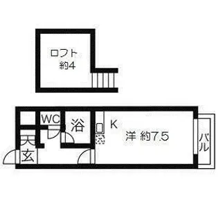 グレードハイツ長町【4階】の間取り