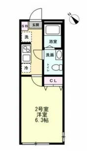 アルファ井土ヶ谷【1階】の間取り