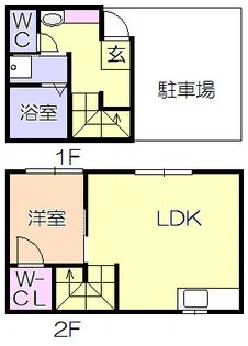 GARAGE HOUSE La Dice【1階】の間取り