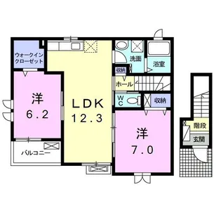 プラシード【2階】の間取り