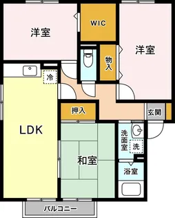 クレセント新開 B【2階】の間取り