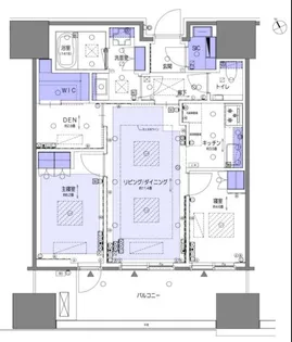 麻布台ヒルズレジデンスB【9階】の間取り