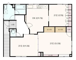 新潟県新発田市大手町1【一戸建】の間取り