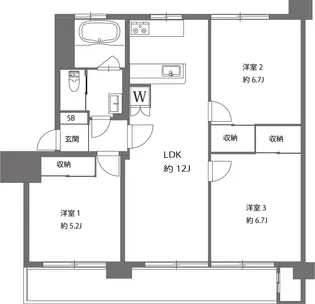 芝白金住宅 2号棟【2階】の間取り