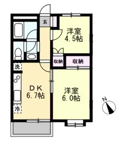 カサベルデC【2階】の間取り