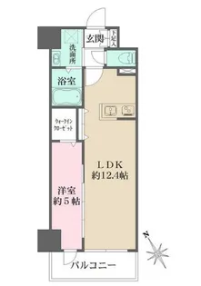 N flats横浜関内II【4階】の間取り