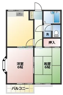 市川グリーンハイツ第一【2階】の間取り