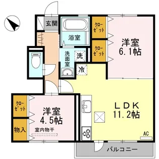 ノールプラージュ【1階】の間取り