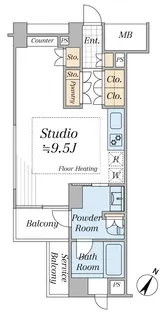フィーノ渋谷【1階】の間取り