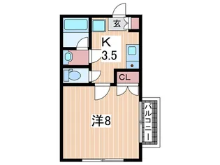 デァフリューゲル【3階】の間取り