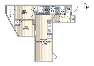 HJクラウンI【1階】の間取り