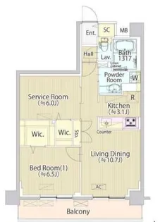 SASAZUKA TODAY【4階】の間取り