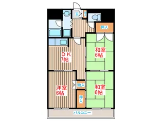 パークハイツ東口【1階】の間取り