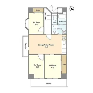 ネオ・プロミネンス【9階】の間取り