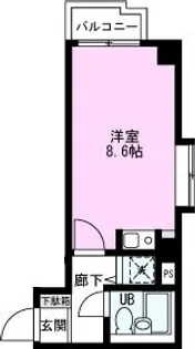 グリーンパーク北千住2【2階】の間取り