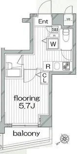 グランヴァンタクティス横濱【3階】の間取り