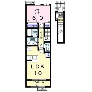 テラ ハウス【2階】の間取り