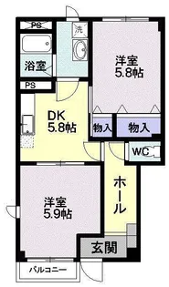 サンパ-クア・ナン【1階】の間取り