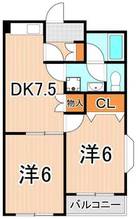 ヴィレヂ・ハピネス3【2階】の間取り