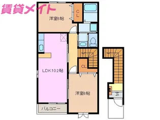 ミューズ B【2階】の間取り