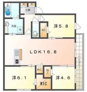 プレステージア忍ケ丘II【1階】の間取り