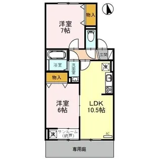 リビングタウン金沢弐番館【1階】の間取り