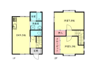 メゾネットしをんAの間取り