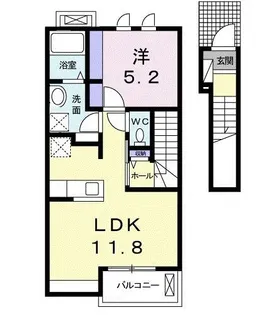 カメリアハイツ【2階】の間取り