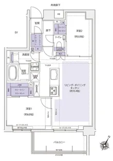 KDXレジデンス横濱紅葉坂【2階】の間取り
