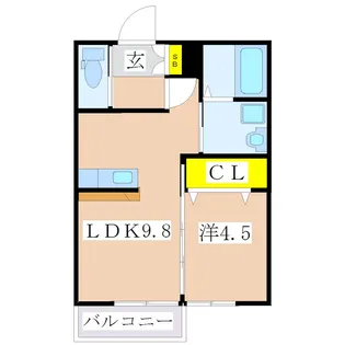 Amethyst B棟【2階】の間取り