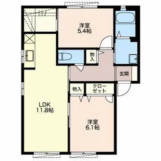 Court Azelia H【1階】の間取り