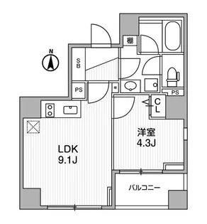 Lighthouse西新宿【5階】の間取り