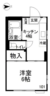 エコーハイツ【1階】の間取り