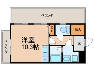 シャト-ド-ル【4階】の間取り