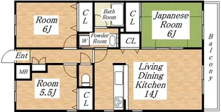 コンフォート巽【4階】の間取り