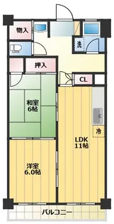 シーアイマンション神奈川【4階】の間取り