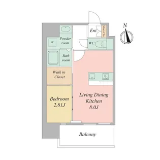LiveCasa天満橋【7階】の間取り