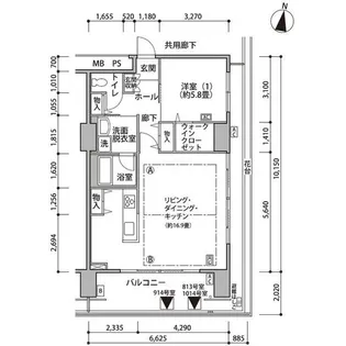 東雲キャナルコートCODAN17号棟【6階】の間取り