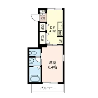 ハッピー河田町【3階】の間取り