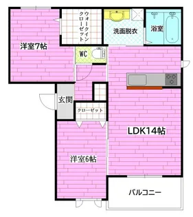 ハイツYAMADAIII【1階】の間取り