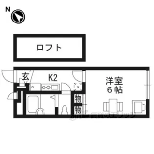 レオパレス淀コンフォート【2階】の間取り