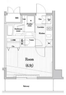 ジーコンフォートウエスト新横浜【9階】の間取り