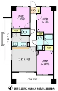 タウン・ピア西原【4階】の間取り