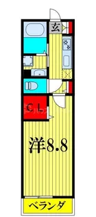 ウィンドテラス新千葉【2階】の間取り